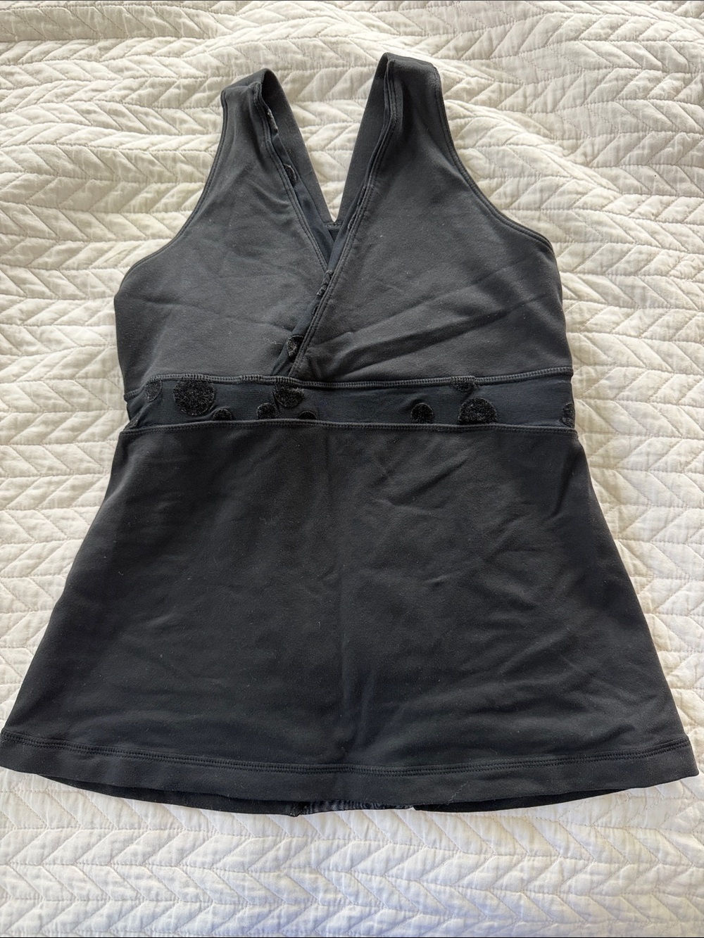 lululemon athletica Black Wrap Front Tank
